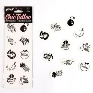 Körperschmuck Secretplay Chic Tattoo Spicy Collection 10 Stück