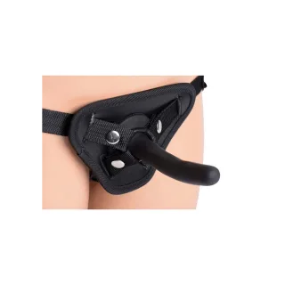 Dildo Pegged mit Harness Schwarz 10,9 cm