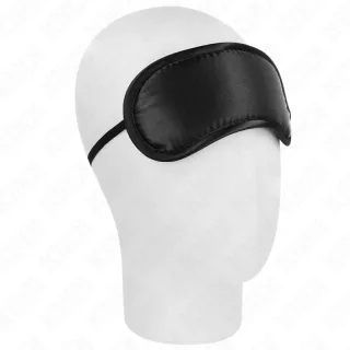 Augenbinde Satin Gepolstert Schwarz 6 cm