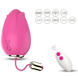 Vibro-Ei Mandala G-Punkt mit Fernbedienung Fuchsia 5,8 x 3,6 cm