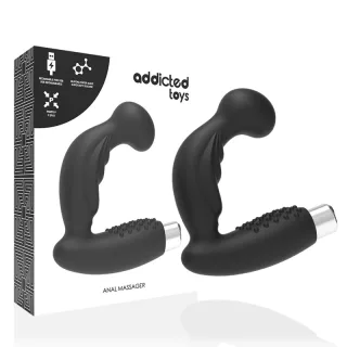 Prostata-Vibrator mit Eichelkopf Schwarz 11 cm