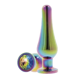 Analplug Twilight Bum Bijou mit Stein Klein Bunt 7 x Ø 1,2 cm