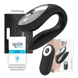 Paarvibrator Brilly Glam mit Fernbedienung Schwarz Ø 3,5 cm