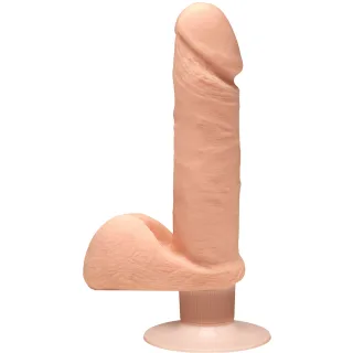 Realistischer Dildo The D Perfect D mit Vibration und Hoden Natur 16,5 x Ø 4,3 cm