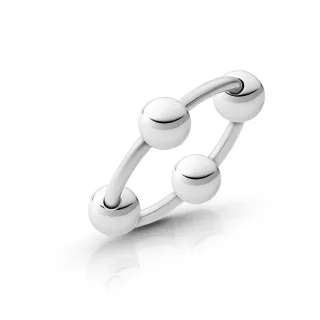 Aufregender Eichelring aus Edelstahl, mit 4 Kugeln Innen ? 28 mm