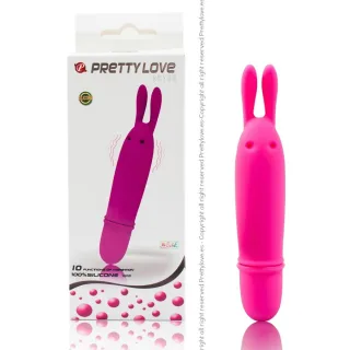 Vibrator Boyce mit Hasenohren und 10 Impulsen Pink 12,7 x 2,4 cm