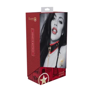 Halsband Milan mit Leine Schwarz