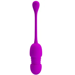 Vibro-Ei Callie mit Stoßfunktion und Rückholschnur Lila