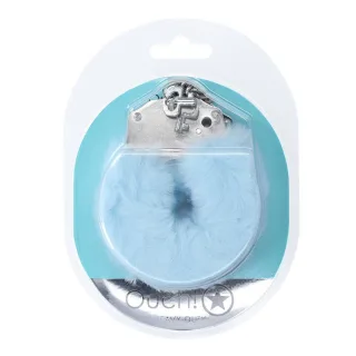Plüsch-Handschellen robust Pastellblau