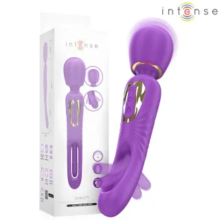 Massagestab Intense Christy mit klappender Zunge Lila 24 x 4,2 cm