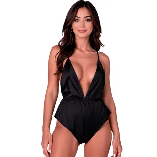 Body Passion Woman Sensie aus Satin Schwarz S/M