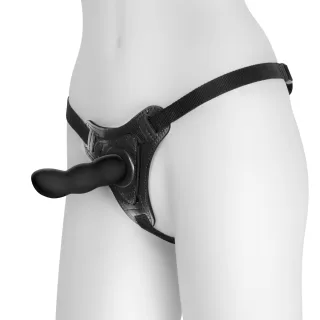 Strap-on Snapper mit Dildo Natur Schwarz 11,5 cm