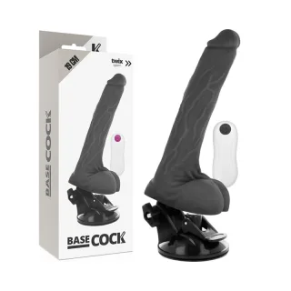 Realistischer Vibrator Base Cock mit Fernbedienung Schwarz 19 x 4 cm
