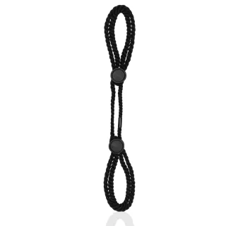 Seil-Handschellen verstellbar Schwarz 42 cm