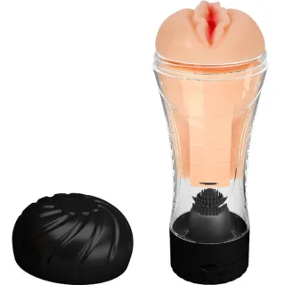 Masturbator Naomi mit Vagina-Öffnung und Vibrationskappe Natur
