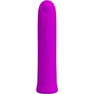 Vibrator Curtis Mini mit gerippter Spitze und 12 Modi Lila