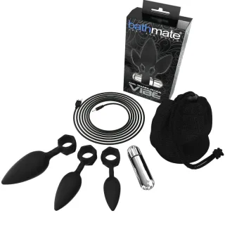 Analplug-Set Bathmate Vibe mit drei Plugs und Bullet Schwarz