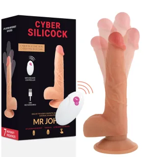 Realistischer Vibrator Mr John mit Fernbedienung Natur 16,5 x Ø 4,3 cm