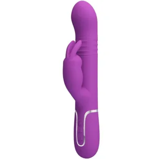 Rabbit-Vibrator Coale 4-in-1 mit Stoß- und Drehfunktion Lila 22,6 x 3,7 cm