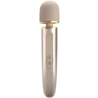 Massagestab mit gebogenem Griff und 7 Mustern Champagner 29 x 5,8 cm