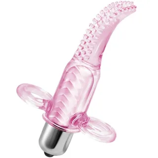 Vibrator Vibro Finger mit Noppen Rosa 10 x 2,2 cm