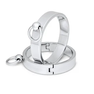 Premium Fussfesseln aus Edelstahl mit Kette 90 mm