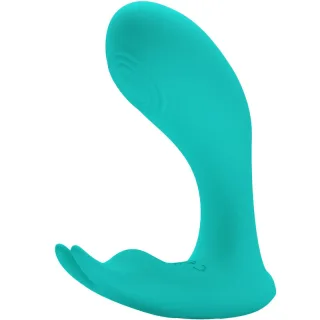 Prostata-Vibrator Idabelle mit Dammarm und Fernbedienung Türkis