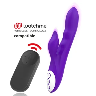 Rabbit-Vibrator Galo mit Watchme-Fernbedienung Lila 13 x 3,5 cm