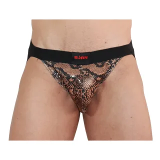 Jockstrap 002 Snake Braun/Schwarz Größe XL