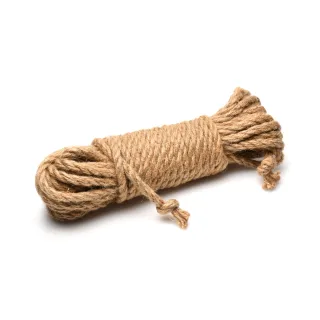 Bondage-Seil Festgebunden Jute Braun
