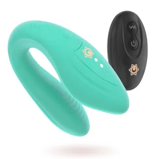 Paarvibrator Kama mit Fernbedienung Türkis