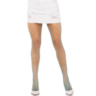 Strumpfhose aus Rautennetz Blau