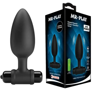 Analplug mit Vibration Schwarz 11,8 x 3,8 cm
