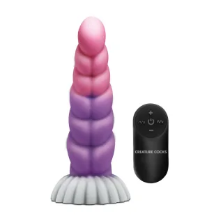 Realistischer Vibrator Cloud Rider Einhorn Silikon Pink/Violett 19 x Ø 4,3 cm