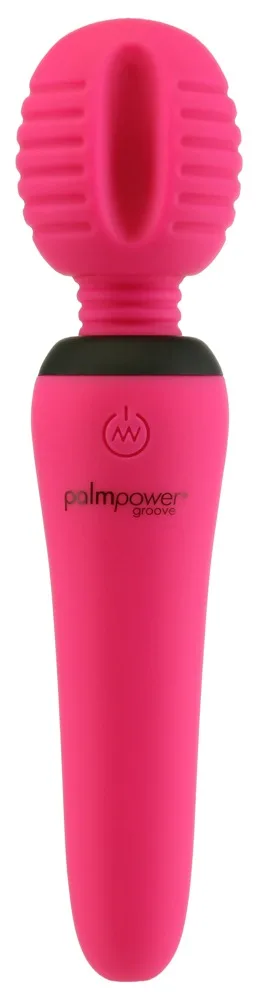 Palmpower Groove handlicher Massagestab mit Reizrillen Pink