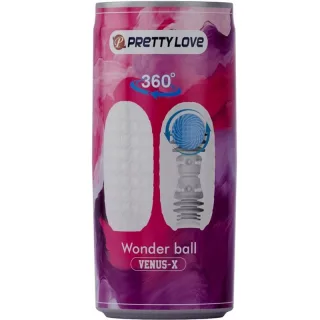 Masturbator Venus-X Wonder Ball mit Rollkugel Weiß 12 x 5,5 cm