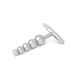 Lustvoller Butt Plug mit 5 Analkugeln und Haltegriff, aus Edelstahl