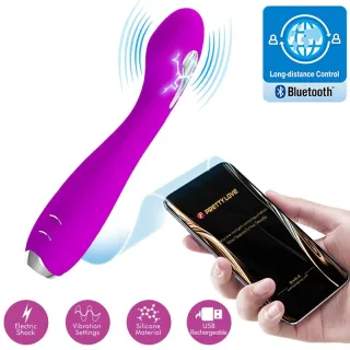 Vibrator Hector mit Elektroreizung und App-Steuerung Fuchsia