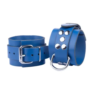 Leder-Handschellen Ultra Blau