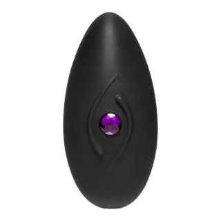 Mini-Vibrator Body Bling Bliss mit lila Stein Schwarz 8,9 x Ø 4,2 cm