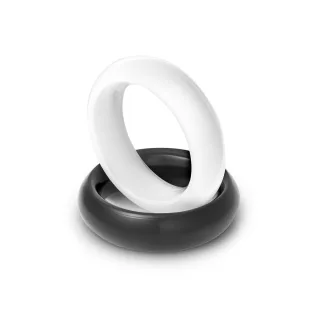 Leichter Cockring aus Acryl, in Schwarz, ? 55 mm