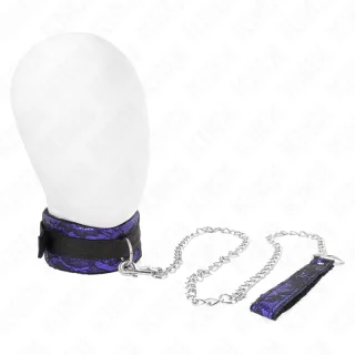Fetisch-Toy KINK Halsband aus Spitze Lila 44 x 5,5 cm