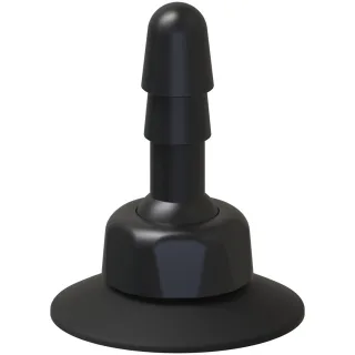 Analplug Deluxe drehbar mit Saugfuß 2-teilig Schwarz 11,4 x Ø 9,5 cm