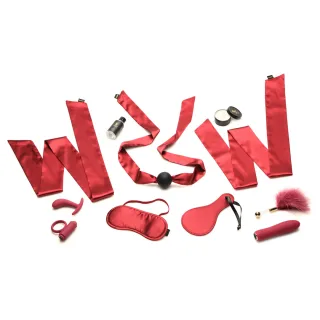 Bondage-Massage-Set Rot 6,6 cm