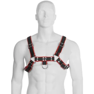 Harness Bulldog mit roter Kante Rot