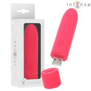 Vibrator Intense Symone Bullet mit acht Vibrationen Rot 10 x 2,2 cm