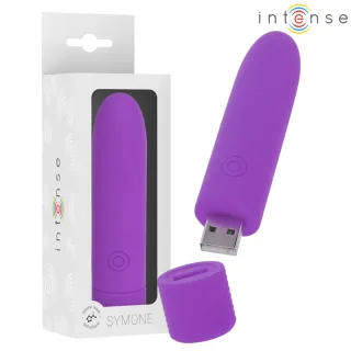 Vibrator Intense Symone Bullet mit acht Vibrationen Lila 10 x 2,2 cm