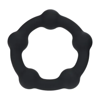 Penisring mit Perlen Schwarz L Ø 4,5 cm