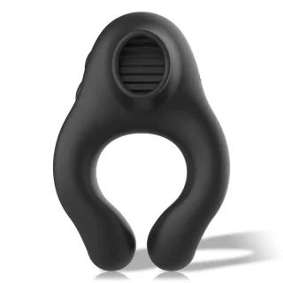Penisring Vibratorring mit 3 Motoren Schwarz
