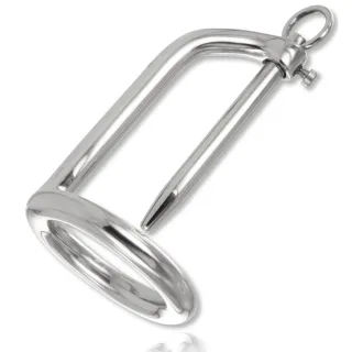 Penisring aus Stahl mit Penisplug und Schraubverschluss